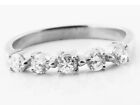 5Stone 0.40ct Diamond Wedding Band Ring Platinum Round Brilliant Cut H SI2 Prong