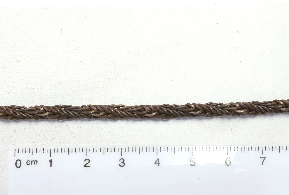 Zopfkette (4 mm), Meterware (roh) aus Tombak, 10 Meter - Bild 1 von 1