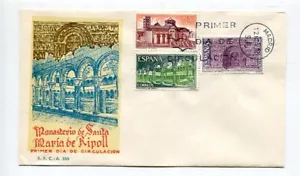 D27797 Spain FDC S.F.C. A 350 Buildings Architecture Monastery Ripoli - Picture 1 of 1