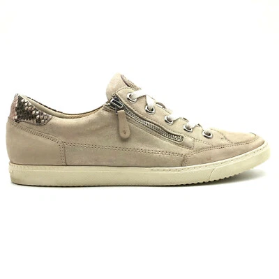 Zapatilla deportiva Paul Green Wilson metálica rosa tostado cuero moda baja EE. UU. 10,5 UK 8 Foto 1 de 4