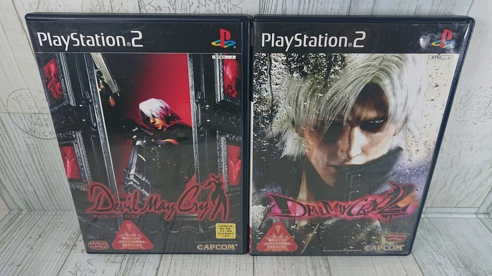 PS2 Set Devil May Cry 1 + 2 Japanese Version - CAPCOM - USED Games - DMC 1 & 2 - Image 1 of 4