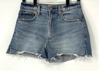 Abercrombie & Fitch Usado en Excelente Condición Mujer’s Corte Alto Pantalones Cortos 26 Curve Love Foto 1 de 4