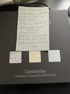 Villa Nova Camberley Upholstery & Drapes Fabric Sample Book-66 Mixed Size Sample - Picture 1 of 19