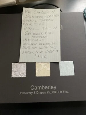 Villa Nova Camberley Upholstery & Drapes Fabric Sample Book-66 Mixed Size Sample - Image 1 of 4