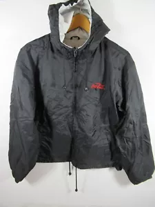 Vtg Coca-Cola Coke Embroidered Windbreaker Jacket Men Medium Full Zip Black - Picture 1 of 5