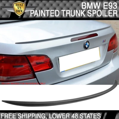 07-13 BMW 3 Series E93 2Dr Convertible M3 Painted #668 Jet Black Trunk Spoiler - Imagem 1 de 4