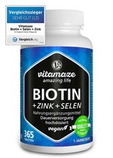 Vitamaze Biotin hochdosiert + Zink + Selen 365 Vegane Tabletten (12580505)