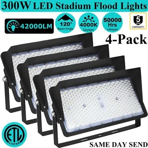 4PCS LED Stadium Lights LED Flood Light Outdoor IP65 Lights Adjustable Lighting - Picture 1 of 15
