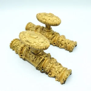 Antique Cremone Rococo inspired locking bolt device handles French doors windows - Picture 1 of 21