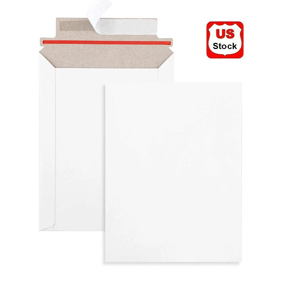Sobres de documentos planos para correo de fotos cartón autosellantes 6"x8" 7"x9" 9"x11,5" Foto 1 de 4