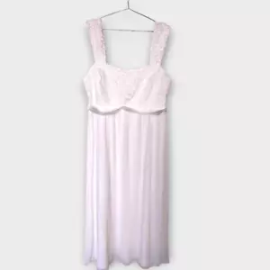 Ever Pretty Womens Dress Sz 4x White Poly Stretch Bodice Wedding Formal Grads - Picture 1 of 12
