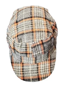 Urban Wollmischung Kadettenmütze Winter kariert Tartan Patch Mütze gefüttert Gr. L 55 cm 21,5" - Bild 1 von 10
