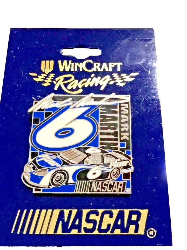 MARK MARTIN #6 Pfizer Ford NASCAR RACING TEAM PIN ROUSH FENWAY RACING Vintage - Image 1 of 1