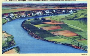 Hagerman Valley am Snake River und Thousand Island Idaho Postkarte - Bild 1 von 2