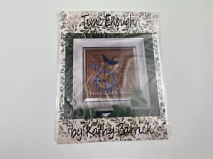 Kathy Barrick Time Enough Cross Stitch Pattern Primitive Clock Sampler Bird - Picture 1 of 3