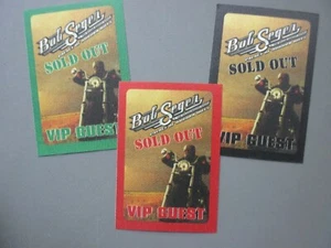 Bob Seger adesivi pass backstage in tessuto satinato TRE "ESAURITI" OTTO - Foto 1 di 1