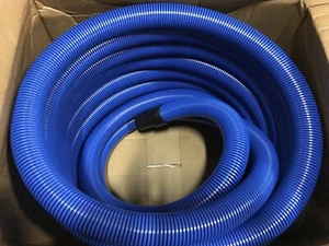 2” ID X 50’ Truckmount / IHelix Carpet Cleaning Vac Hose.Welded Cuffs Blue -50’ - Picture 1 of 2