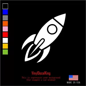 Rocket To The Moon Vinyl Die Cut Car Decal Sticker-FREE SHIPPING Ship SpaceX - Picture 1 of 1