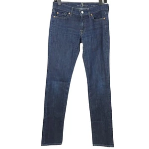 7 For All Mankind Roxanne Jeans Womens Size 27 Dark Wash - Picture 1 of 9