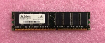 1 X 512MB INFINEON PC-3200U DDR-400 NON-ECC MEMORY HYS64D64320HU-5-C - Image 1 of 2
