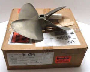 14 X 20 BRONZE 4 Blade LH Propeller 1-1/8" Bore Inboard Wheel Prop Q9 - Picture 1 of 9
