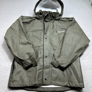 Frogg Toggs Rain Jacket Mens Small Brown Light Hiking Outdoor Full Zip - Picture 1 of 10