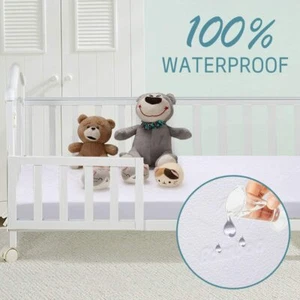 Cot Bed Waterproof Mattress Protector 140x70cm 100% Terry Fitted sheet Cover. - Picture 1 of 13