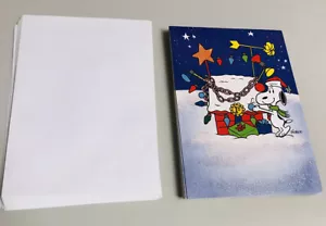 Snoopy 15 Count Boxed Christmas Cards with Envelopes - Picture 1 of 3