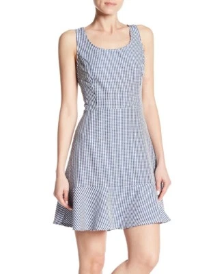 Vestido recto para mujer The Vanity Room 157758 estampado de guinga azul marino talla Mediano Foto 1 de 3