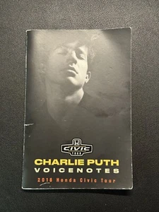 Charlie Puth 2018 Honda Civic Voicenotes Tour Concert Pamphlet - Picture 1 of 4