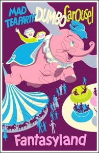 Disneyland Dumbo Carousel Poster 11X17 - Fantasyland   - Picture 1 of 4