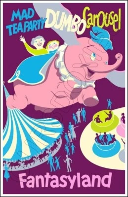 Póster Disneyland Dumbo Carrusel 11X17 - Fantasyland   Foto 1 de 4