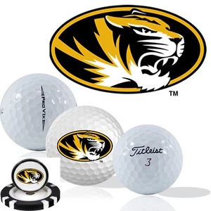 NCAA Missouri Tigers • Palline da golf confezione da 12 • Titleist ProV1X • Rifinito - Foto 1 di 3