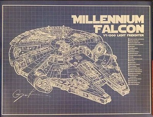 Bauplan US Patentdruck 18x24 Poster Starwars Harley Browning X Wing etc.. - Bild 1 von 20