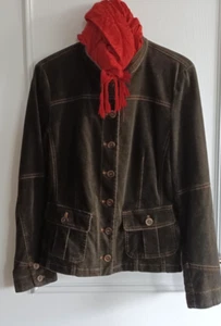 Brauner Feincord Blazer von ROSNER von in 38 mit Schal - Bild 1 von 8