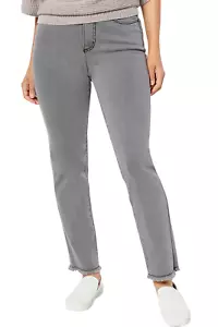 NEW PEACE LOVE WORLD LOVE NOTE STRAIGHT LEG JEANS GREY SIZE 4 - Picture 1 of 2