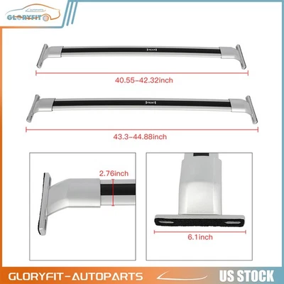 Barras transversales de techo plateadas para equipaje de carga Nissan Pathfinder 2013-2018 EE. UU. Foto 1 de 4