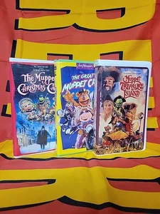 The Muppets Vhs Lot Christmas Caro,l Muppet Caper,treasure Island - Picture 1 of 4