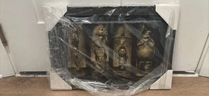 Disney Nightmare Before Christmas Woodcut With Print On It - Picture 1 of 4