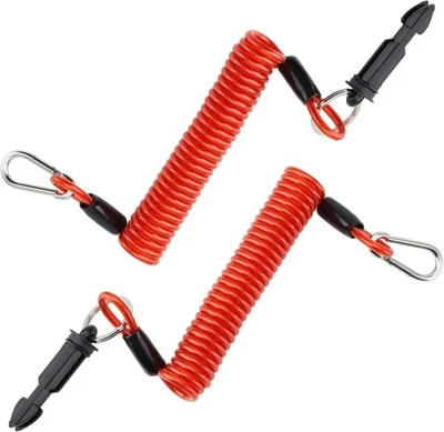 2pcs Trailer Brake Away Cable, 6FT High Rebound Emergency Brake Safety Cables wi - Image 1 of 4