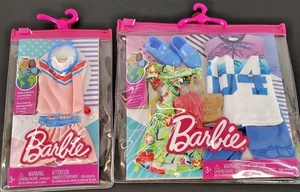 NUEVO Paquete de Moda Barbie y Ken - Pantalones Cortos sin Mangas Zapatos Cartera de Vestido - Paquete de 2 - Imagen 1 de 5