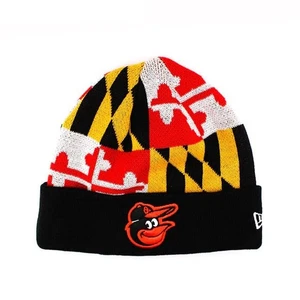 [New Era] Gorra Tejida Gorro Baltimore Orioles MLB MARYLAND-BANDERA GORRO TEJIDO GORRA - Imagen 1 de 2