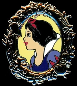Prendedor de retrato de marco plateado perfil lateral camafeo de Blancanieves de Disney 163194 - Imagen 1 de 1