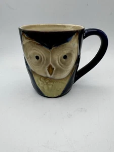 Elite Couture Owl by Gibson Oversize 16 oz Owl Cup Dark Blue Coffee Mug - Picture 1 of 7