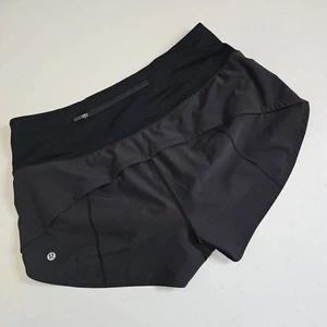 Lululemon Women's Speed Short 2.5" Inseam Black Size 10 Shorts Lined - Picture 1 of 8