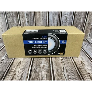 LED Puck Light Kit Swivel with ETL List, Recessed or 3-Pucks Kit Bronze 4000K….. - Picture 1 of 6