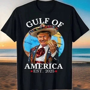Gulf Of America Trump Graphic Print Schwarz T-Shirt Trump MAGA Shirt Herren XL - Bild 1 von 7