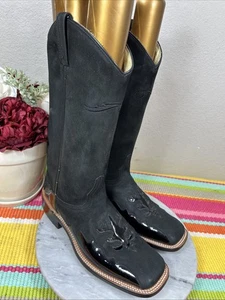 Botas vaqueras occidentales para mujer Lagrange DPL3954 de cuero negro diseño brillante 8,5 M - Imagen 1 de 12