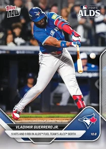 Vladimir Guerrero Jr. ALDS 9 Hits 9 RBI - 2025 MLB Topps AHORA - Tarjeta 843 - Imagen 1 de 2