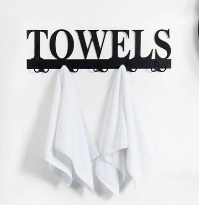 Aesthetic Bathroom Towel Rack Space Saving Towel Holder Hooks for Wall Mount  - Image 1 of 4